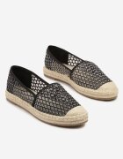 c'm paris Espadrile Negre din plasă decorate cu împletituri Telovianna