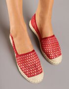 c'm paris Espadrile Roșii din plasă decorate cu împletitură Telovianna