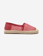 c'm paris Espadrile Roșii din plasă decorate cu împletitură Telovianna