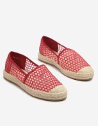 c'm paris Espadrile Roșii din plasă decorate cu împletitură Telovianna