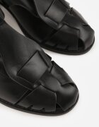 c'm paris Sandale Negre cu toc cu curele decorative Aglaosa