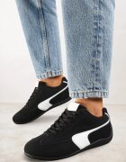 c'm paris Sneakers Negre în Stilul Tenișilor Iconici Virritia