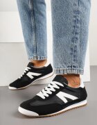c'm paris Sneakers Negri în Stil de Pantofi de Tenis Iconici cu Cusături Decorative Valtewi
