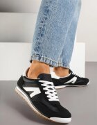 c'm paris Sneakers Negri în Stil de Pantofi de Tenis Iconici cu Cusături Decorative Valtewi