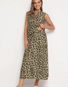  Complect maro leopard din viscoză Cămașă petrecută Fustă cu elastic în talie Olseria