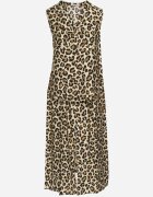  Complect maro leopard din viscoză Cămașă petrecută Fustă cu elastic în talie Olseria