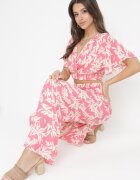  Complet Fucsia 2-piese cu Top și Pantaloni Tasre