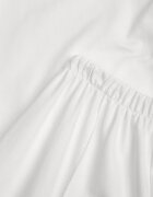  Compleu Alb din bumbac Bluză cu fante laterale Pantaloni largi cu elastic în talie Undrea