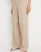  Compleu Bej Oversize cu Bluză și Pantaloni Lungi cu Elastic în Talie Urinivia