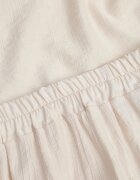  Compleu Bej Viscoză Pantaloni Largi cu Elastic în Talie și Bluză cu Mâneci Liliac Odrina