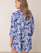  Compleu Bleumarin Din două piese Cămașă cu Mânecă Ajustabilă și Pantaloni scurți cu Elastic în Talie Bellagrace