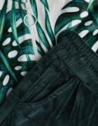  Compleu de trening verde închis din velur Bluză cu glugă cu model decorativ și Pantaloni Grouvia