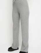  Compleu Gri închis din Bumbac și Lână Pulover cu nasturi și șliț Pantaloni largi Sialita