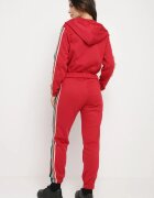  Compleu Trening Roșu Decorat cu Lampas Colorat Pantaloni și Bluză cu Glugă Neviantha