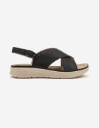 confly Sandale Negre Decorate cu Decupaje Natoluna