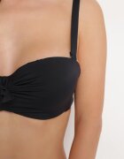  Costum de baie Negru Bikini Două piese Sutien cu Nod și Chiloți Carinela