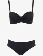  Costum de baie Negru Bikini Două piese Sutien cu Nod și Chiloți Carinela