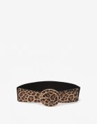  Curea maro leopard cu cataramă decorativă Nelathiel