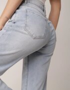 daysie Blugi Albastru deschis Largi cu croială dreaptă cu talie înaltă din bumbac Miovera