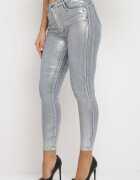 daysie Blugi Argintii Metalici cu Efect Push Up Mireti
