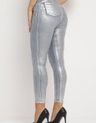 daysie Blugi Argintii Metalici cu Efect Push Up Mireti