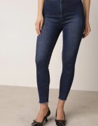 daysie Blugi Bleumarin Skinny cu Tivuri Franjurate Velesta