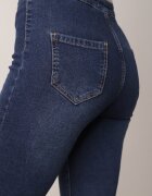 daysie Blugi Bleumarin Skinny cu Tivuri Franjurate Velesta