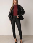 daysie Blugi modelatori skinny cerati cu finisaj mat push-up Varellia Negri