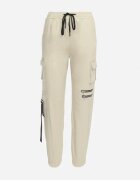 daysie Pantaloni Bej deschis Din bumbac Stil jogger Cu buzunare largi Atilin