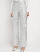 daysie Pantaloni Cargo Argintii Metalici cu Buzunare Rainsey