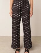 daysie Pantaloni Casual cu buline largi cu talie înaltă Soleano Negri