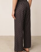 daysie Pantaloni Casual cu buline largi cu talie înaltă Soleano Negri