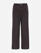 daysie Pantaloni Casual cu buline largi cu talie înaltă Soleano Negri