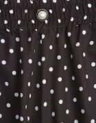 daysie Pantaloni Casual cu buline largi cu talie înaltă Soleano Negri