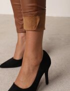 daysie Pantaloni Maro deschis Skinny din Imitație de piele Daciss