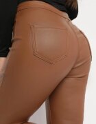 daysie Pantaloni maro deschis Skinny din imitație de piele Stana