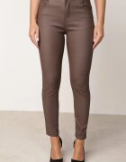 daysie Pantaloni Maro Skinny din Imitatie de Piele Awileda