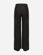 daysie Pantaloni negri din imitație de piele cu croială largă cu talie înaltă Leathora