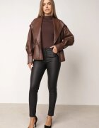 daysie Pantaloni Negri Skinny din imitație de piele Awileda