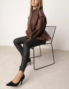 daysie Pantaloni Negri Skinny din imitație de piele Awileda