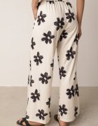 daysie Pantaloni Negru cu crem