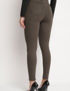 daysie Pantaloni Verzi închiși Skinny cu nasture și fermoar cu buzunare Zysuna