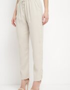 dbt fashion Pantaloni Bej deschis cu croială lejeră cu elastic în talie Brisaela