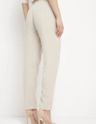 dbt fashion Pantaloni Bej deschis cu croială lejeră cu elastic în talie Brisaela