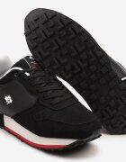 decarsdz Pantofi sport Sneakers Negri cu Frunză Decorativă și Perforație Zaliennea