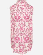 defox Cămașă fără mâneci Roză din bumbac cu model ornamental Jenalea