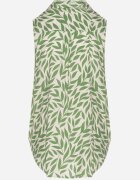 defox Cămașă Verde Din Bumbac Decorată Cu Frunze Ereldi