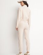 defox Compleu de trening Bej deschis Bluză cu fermoar și Pantaloni slim în stil Utility Telavienna