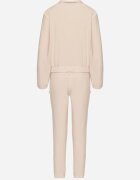 defox Compleu de trening Bej deschis Bluză cu fermoar și Pantaloni slim în stil Utility Telavienna