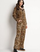 defox Compleu de trening Maro deschis cu imprimeu leopard Bluză și Pantaloni largi Edilessa
